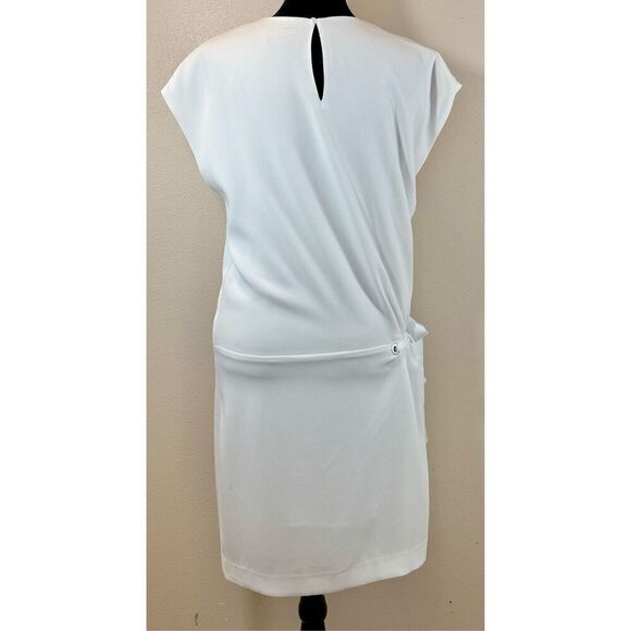 NWOT Rag & Bone Etta Silk Blend Side Tie Capped Sleeve White Knee Length Dress S - Picture 5 of 11